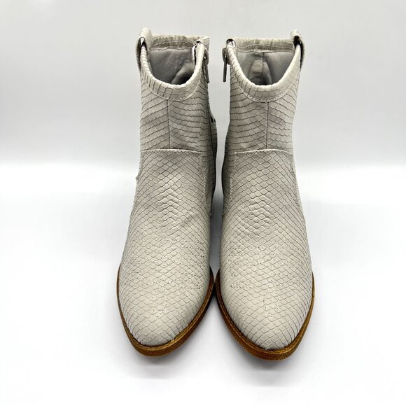 Dirty Laundry Womens Size 7 Unite Gray Snakeskin Western Ankle Boots Shoes‎ - Picture 2 of 16